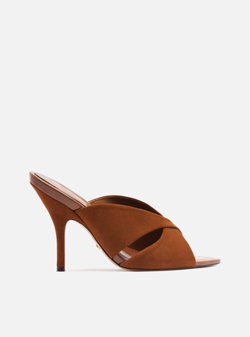 Amelia High Stiletto Leather Mule