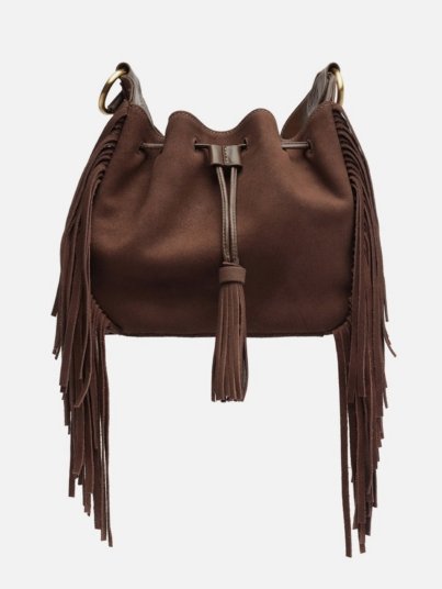 Austin Medium Suede Bucket Bag