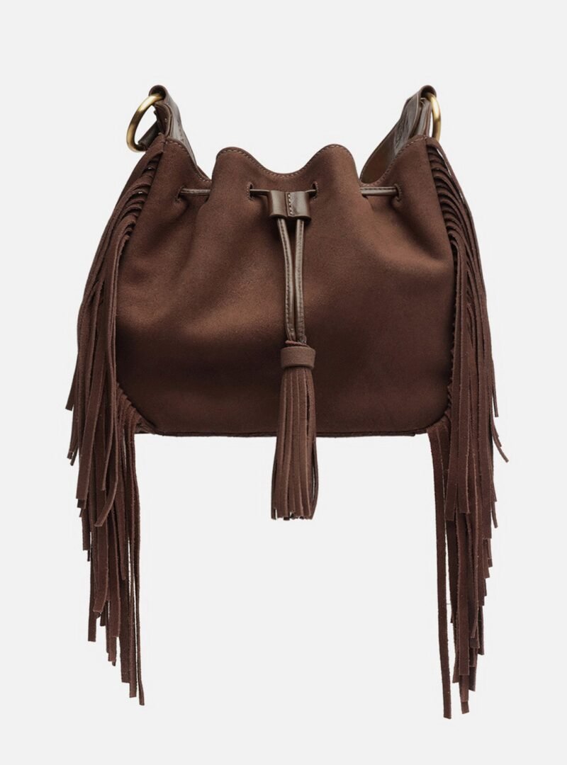 Austin Medium Suede Bucket Bag