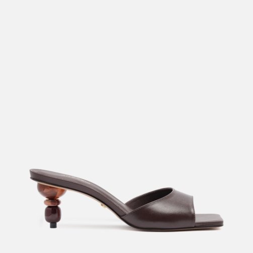 Bree Low Stiletto Mule Leather Sandal