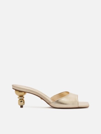 Bree Low Stiletto Mule Leather Sandal