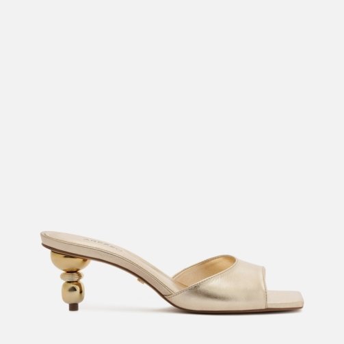 Bree Low Stiletto Mule Leather Sandal