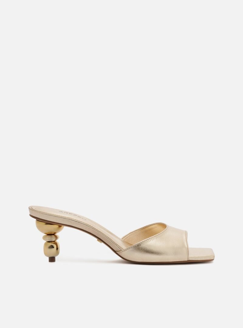 Bree Low Stiletto Mule Leather Sandal