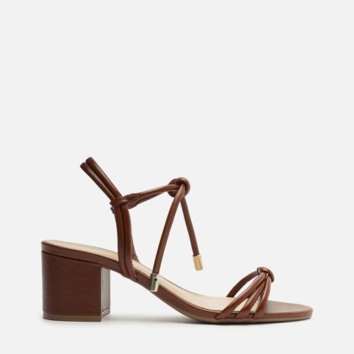 Camila Mid Block Leather Sandal