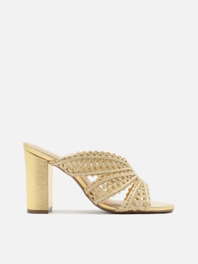 Ciara High Block Fabric Sandal