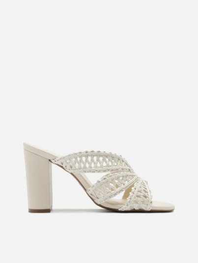 Ciara High Block Fabric Sandal