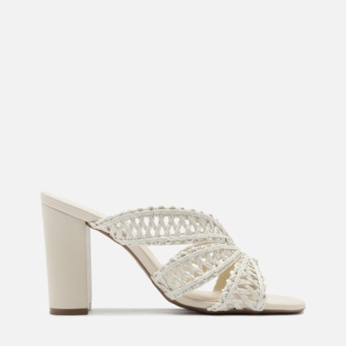 Ciara High Block Fabric Sandal