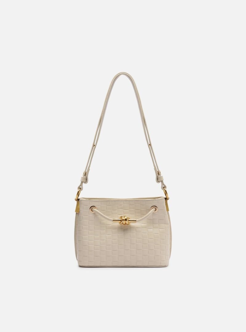 Delphine Knot Medium Leather Crossbody Bag