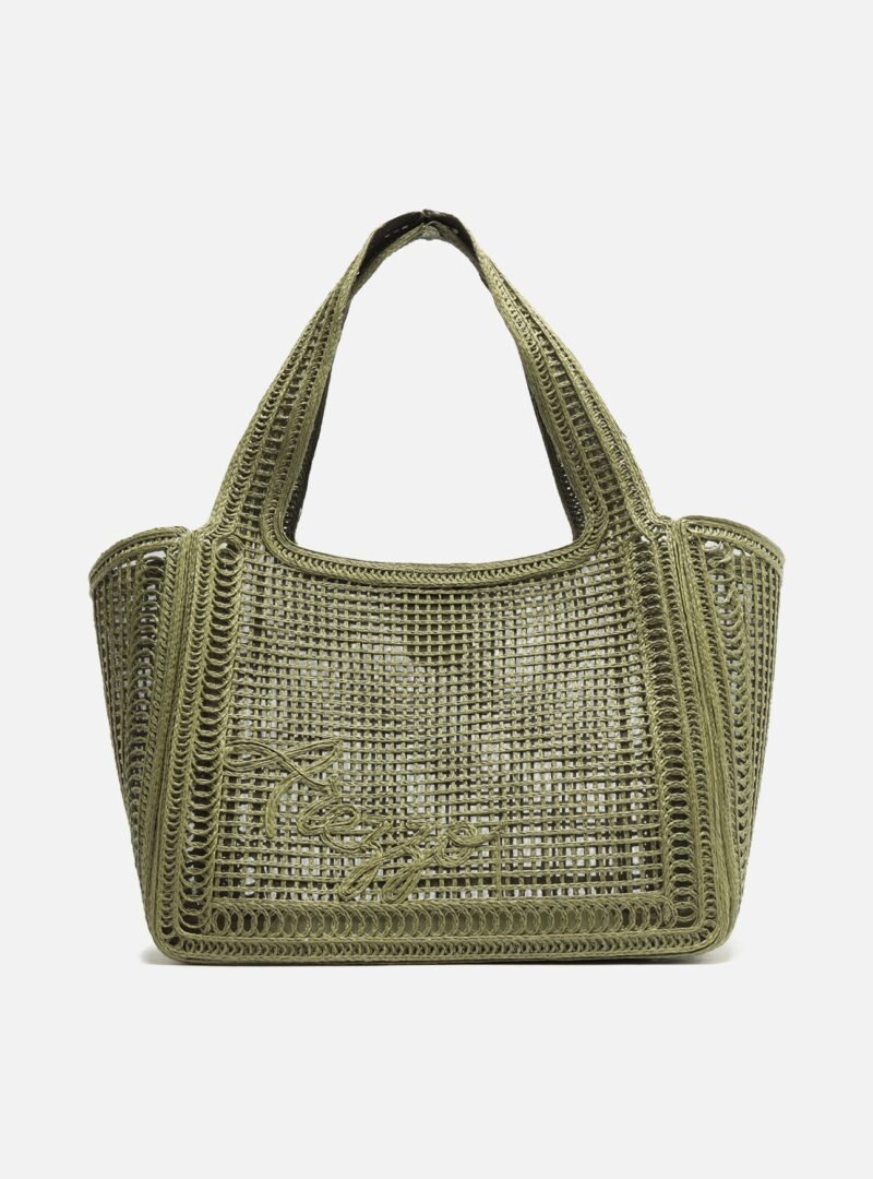Isla Large Embroidery Shopping Bag
