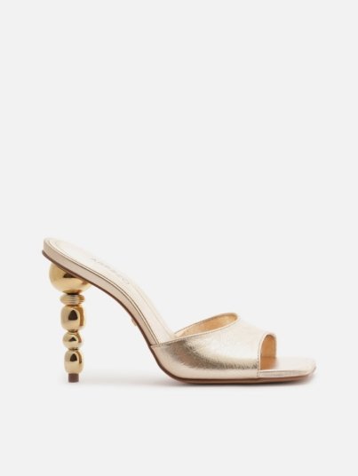 Rue High Stiletto Mule Leather Sandal