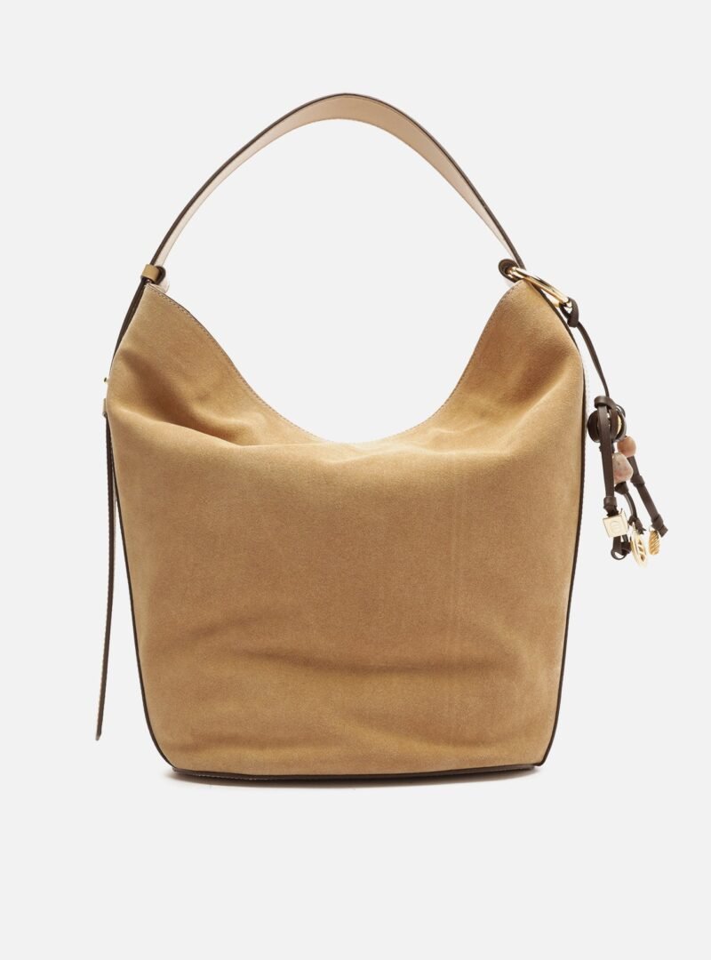 Simone Large Suede Hobo Bag