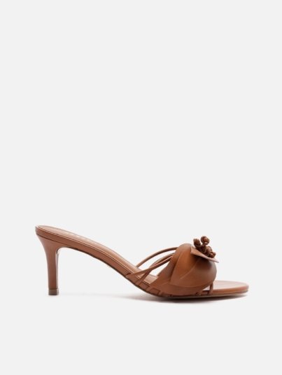 Viola Mid Stiletto Mule Nappa Leather Sandal