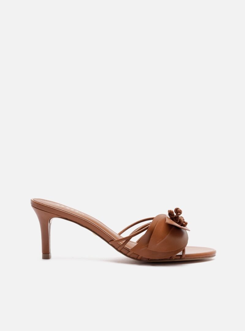 Viola Mid Stiletto Mule Nappa Leather Sandal